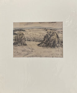 Louis Ziercke, Feldlandschaft, Irmenach 1921-1925, Tusche auf Papier, koloriert, Inv.-Nr.: LG 040
